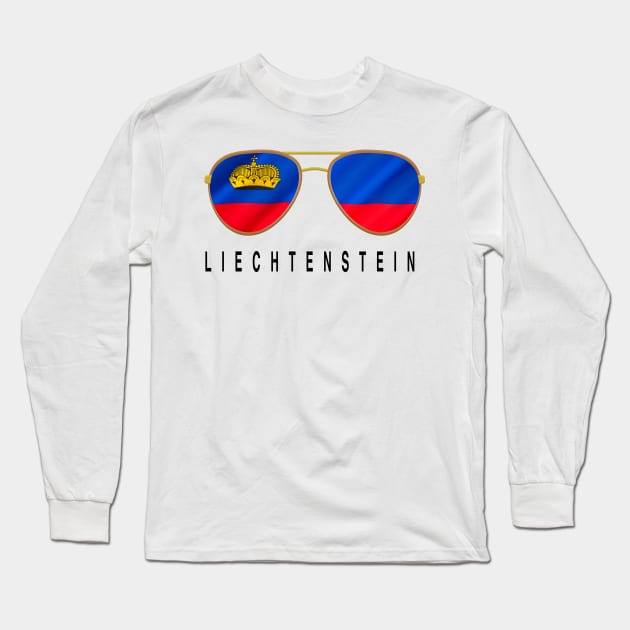 Liechtenstein Sunglasses, Liechtenstein Flag, Liechtenstein gift ,  Liechtensteiner , Long Sleeve T-Shirt by JayD World